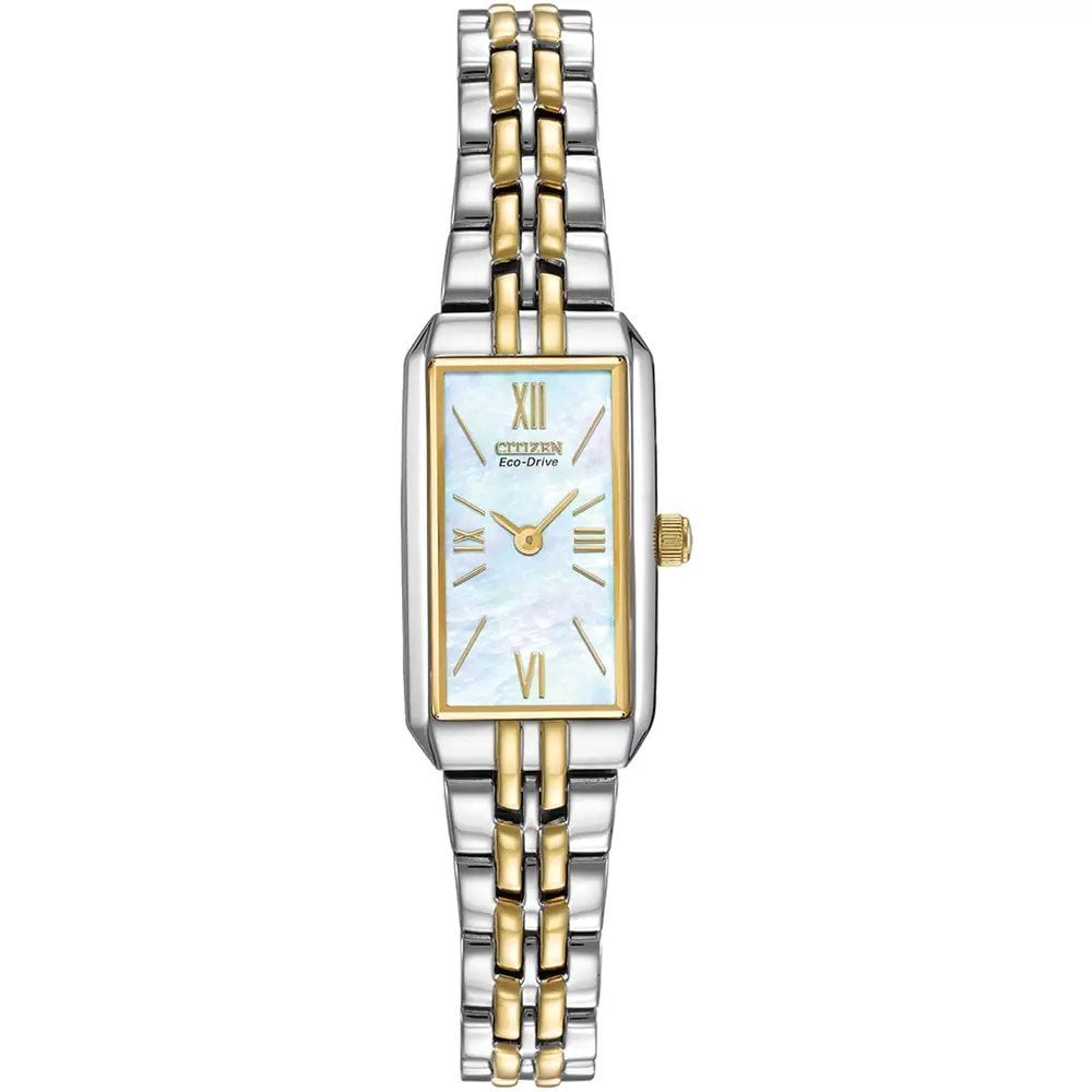 Ladies Mother Of Pearl Oblong Watch on Bracelet EG2694-59D