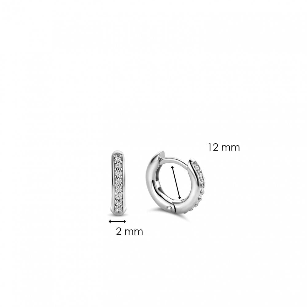 Ladies Sterling Silver Cubic Zirconia Hoops 7811ZI