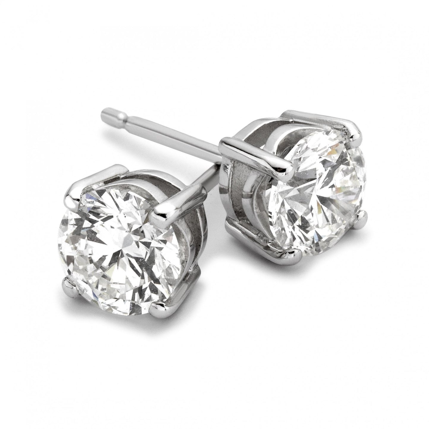 18ct White Gold Lab Grown Diamond 2.09ct Ladies Stud Earrings