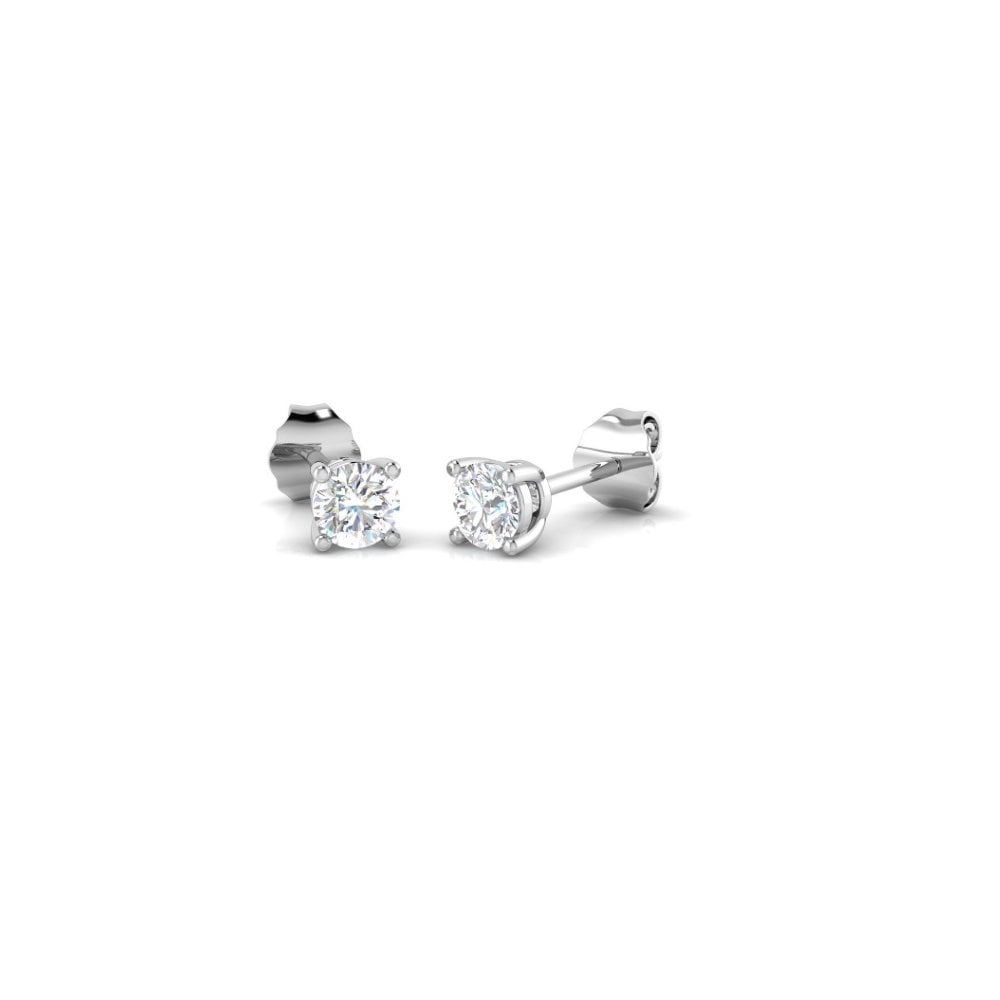 18ct White Gold Brilliant Cut Diamond Earrings 0.39ct