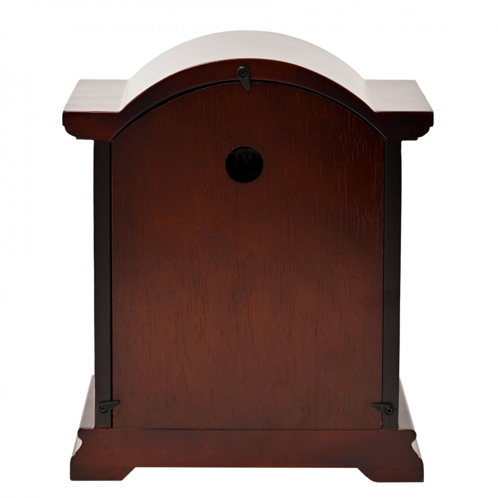 Dark Wooden Battery Mantel Clock with Pendulum W3415