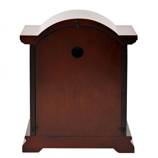 Dark Wooden Battery Mantel Clock with Pendulum W3415
