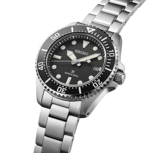 Prospex Stainless Steel Solar Diver's Watch Pure Black SNE597P1
