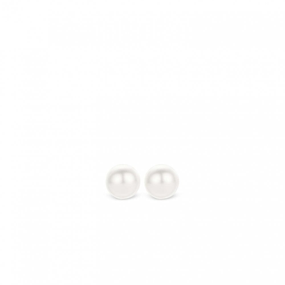 Ladies Sterling Silver Pearl Stud Earrings 7386PW
