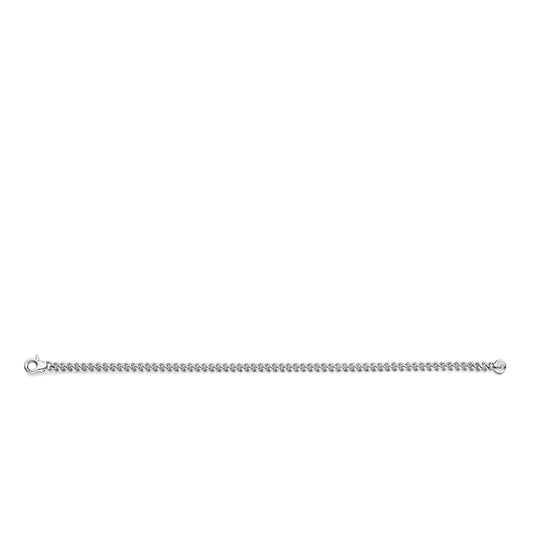 Sterling Silver Ladies Curb Bracelet 23055SI