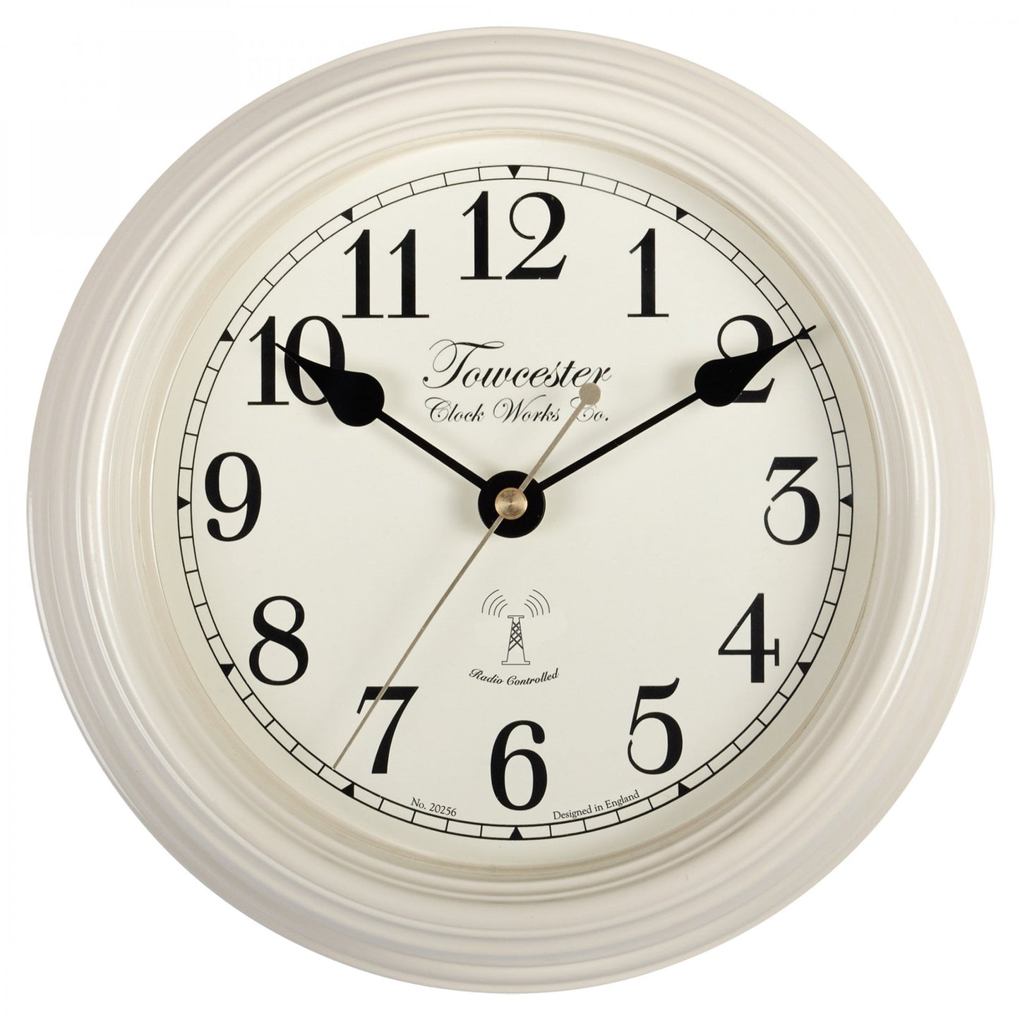 Radio Controlled Round Cream Battery Wall Clock Fairford 85462
