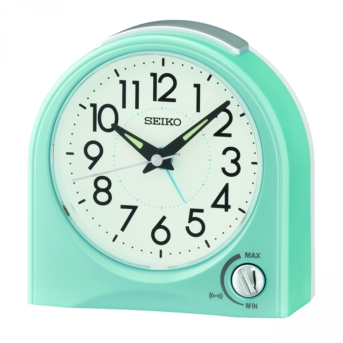 Blue Bedside Quartz Beep Alarm Clock, Clear Face QHE204L