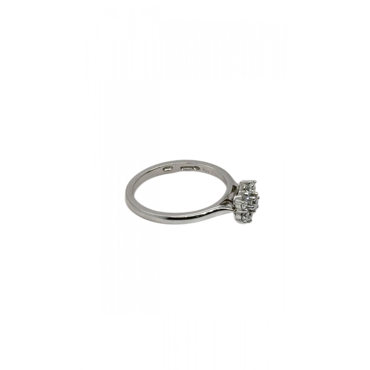 Platinum Ladies Diamond Daisy 0.50ct Cluster Ring