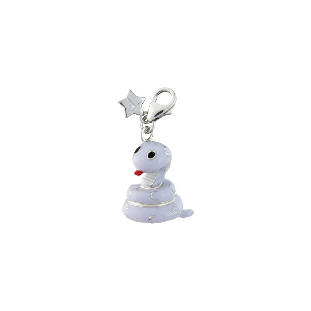 Sterling Silver Ladies Clip on Snake Charm SCH254