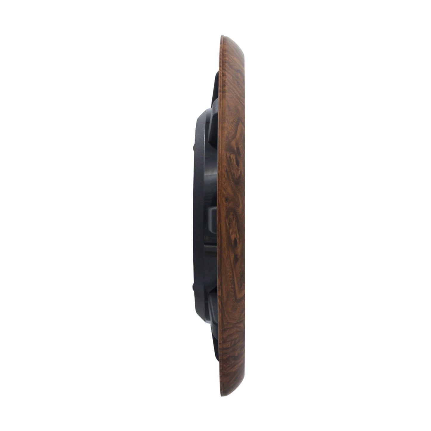Round Battery Brown Wall Clock, Clear Face QHA014B