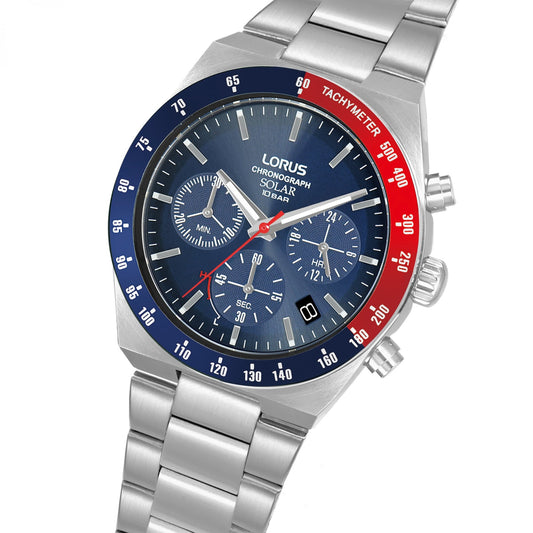 Gents Steel Solar Chronograph Watch on Bracelet RZ521AX9