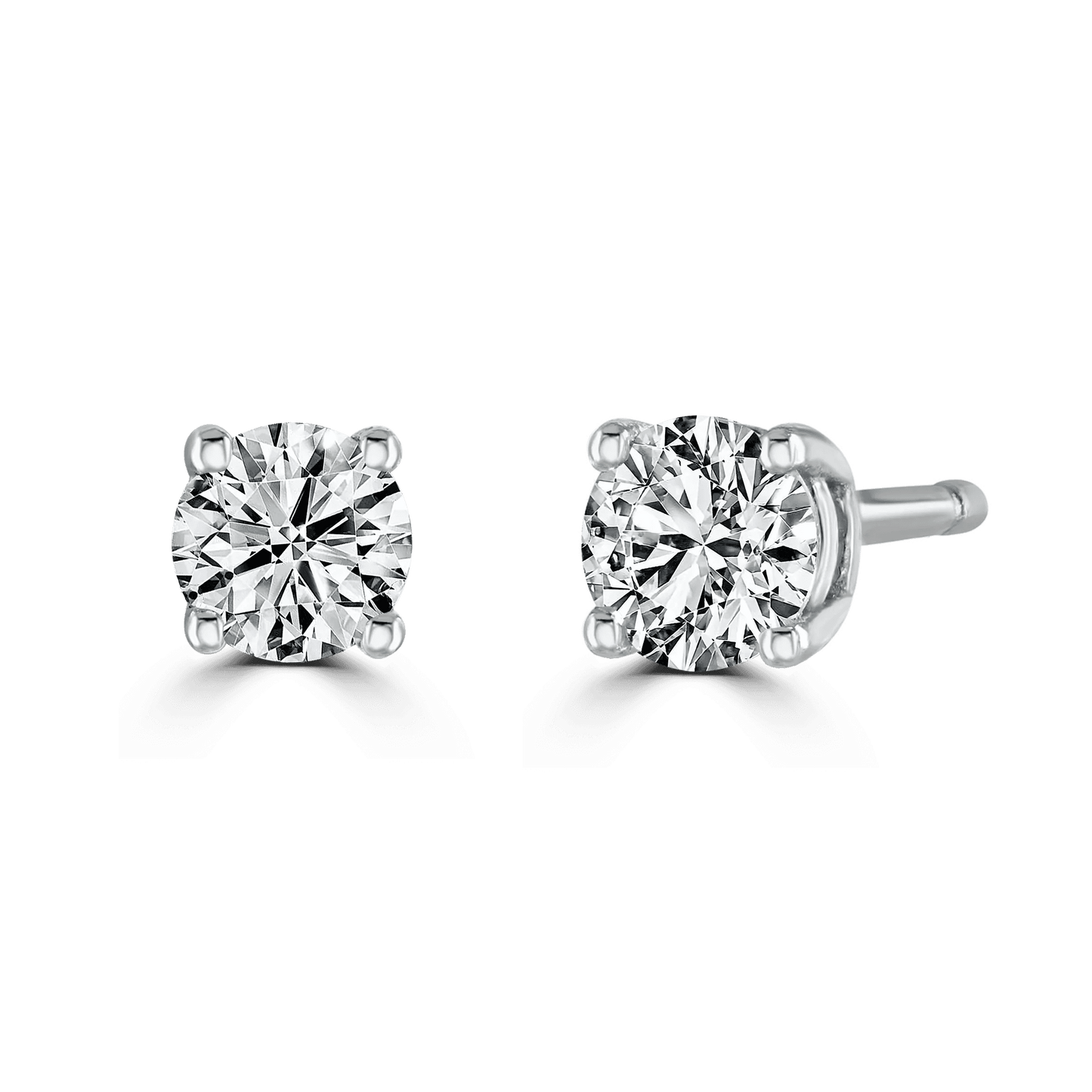 Ladies 9ct White Gold Lab Grown Diamond 0.3ct Stud Earrings