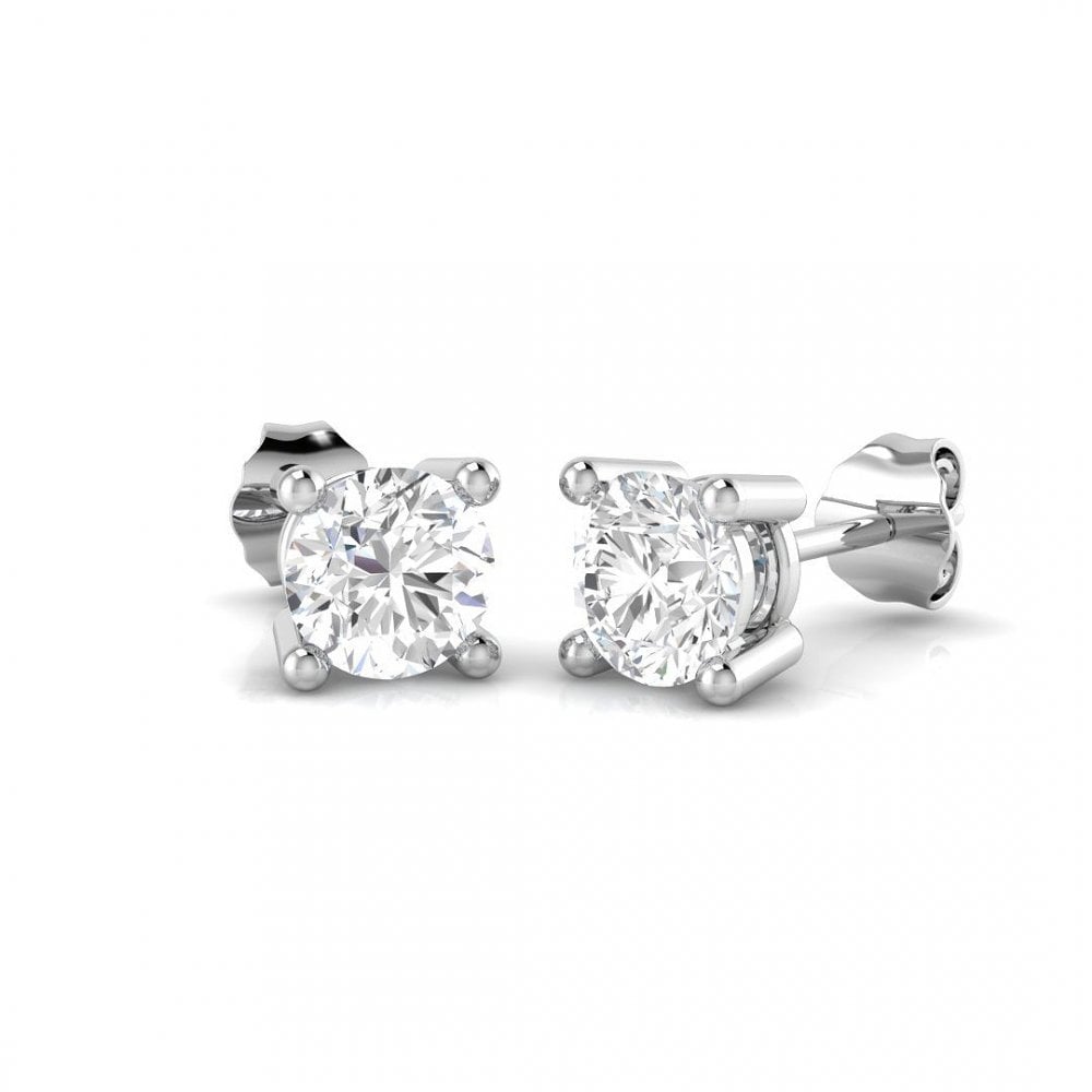 18ct White Gold Diamond Stud Earrings