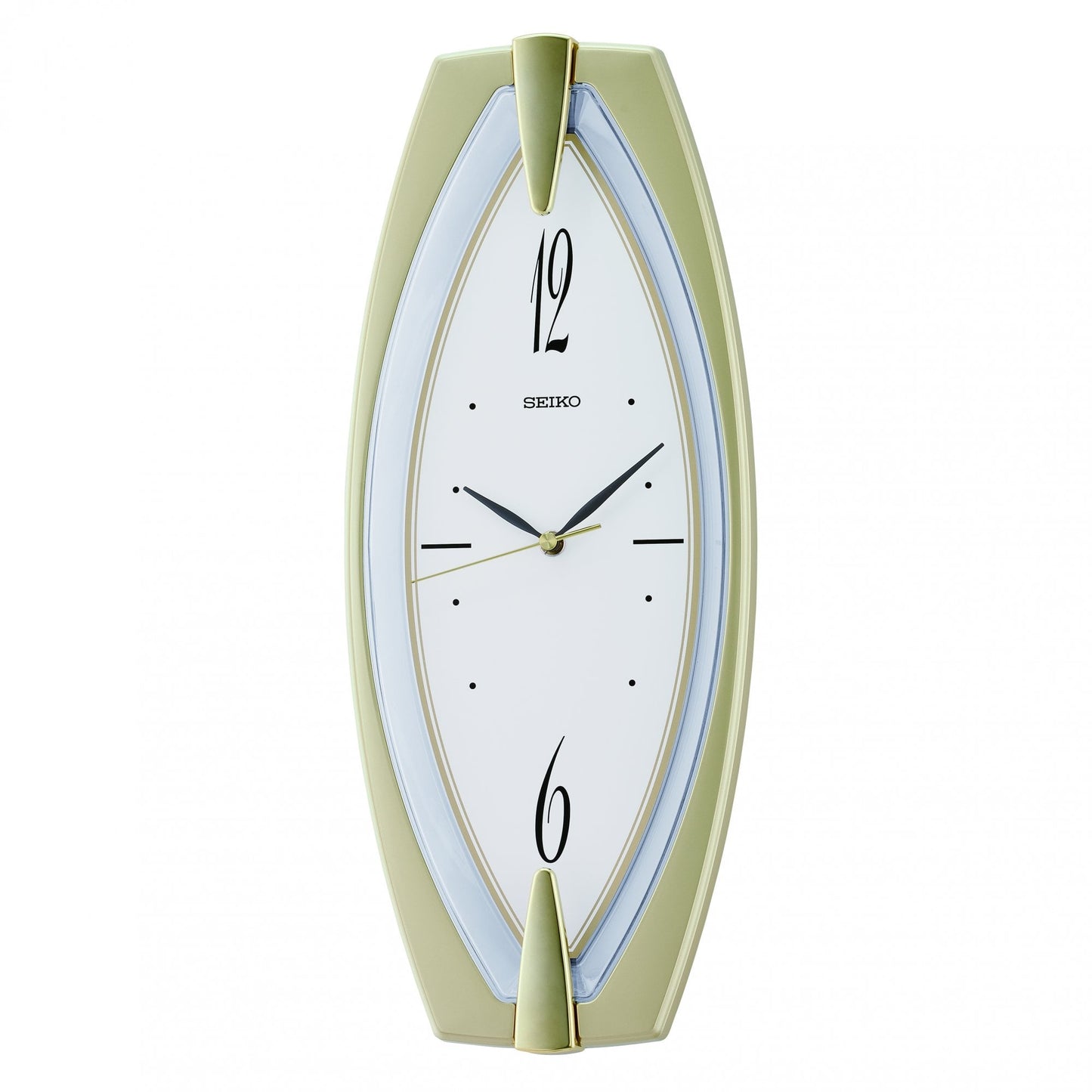 Gold Tone Quartz Battery Wall Clock Silent Sweep Seconds QXA342T