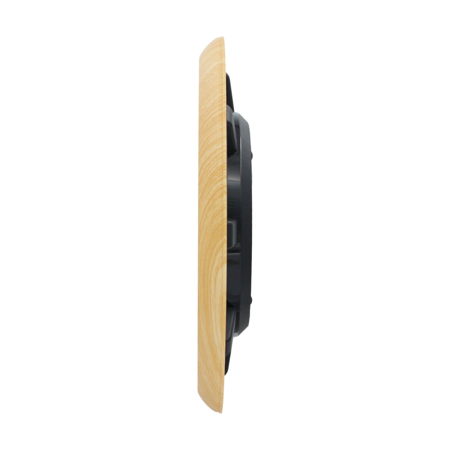Round Battery Light Brown Wall Clock, Clear Face QHA014A