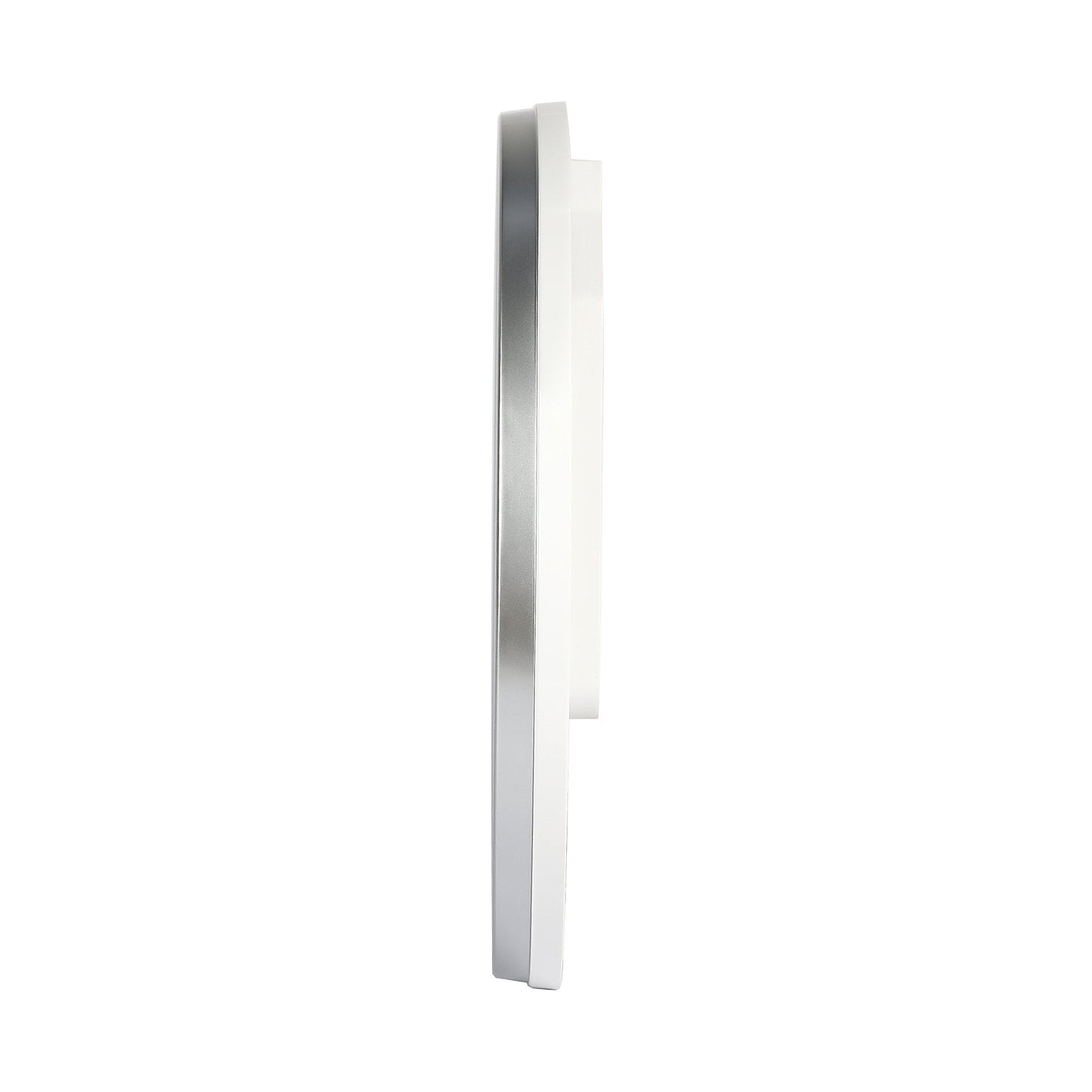 Silver Finish Round Quartz Wall Clock Silent Sweep QXA835S