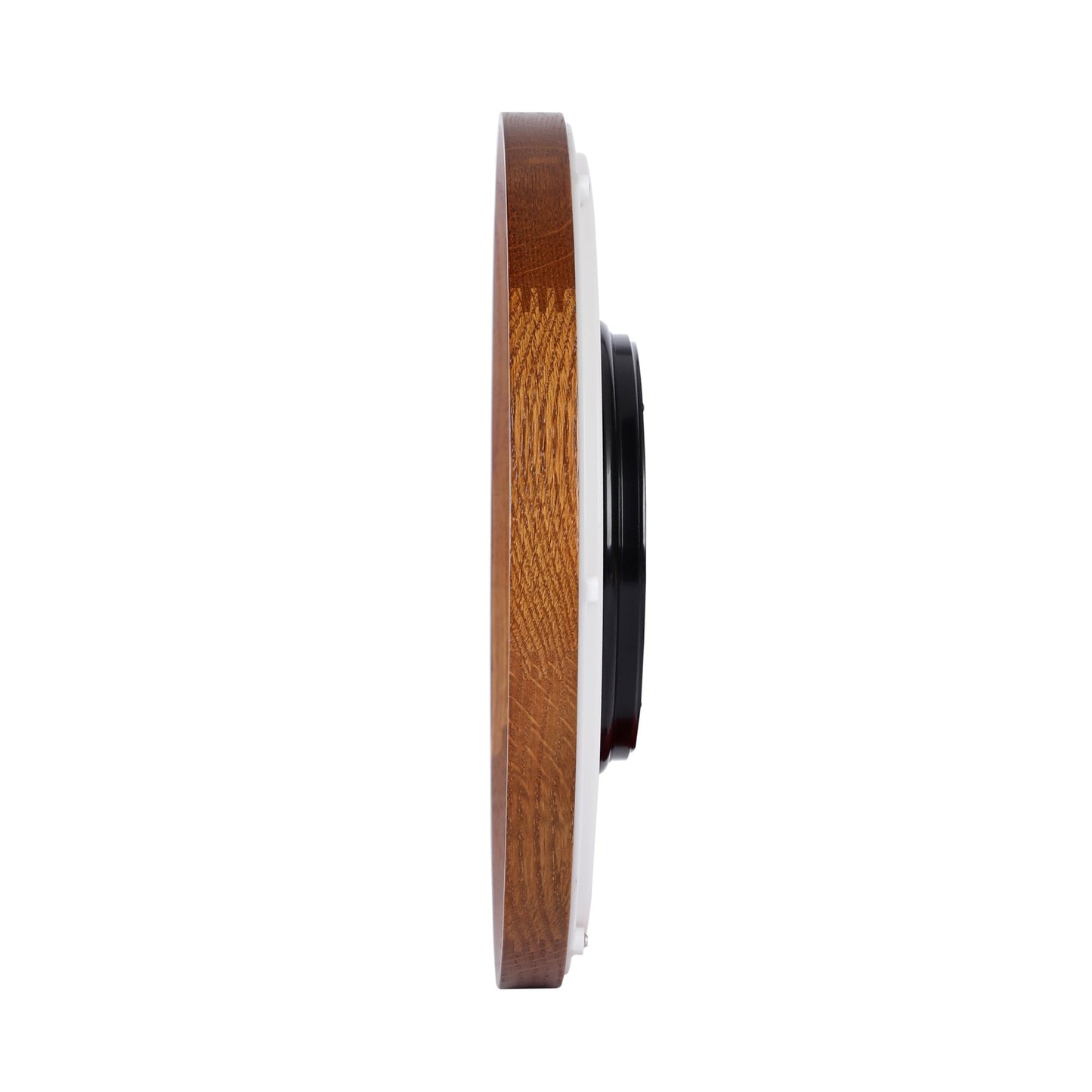 Oak Wooden Round Quartz Wall Clock Silent Sweep QXA853B