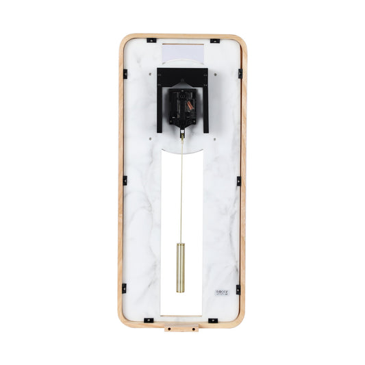 Light Wood Battery Wall Clock with Pendulum QXC246B