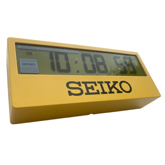 Yellow Seiko Quartz Battery Digital Wall Clock QHL073Y