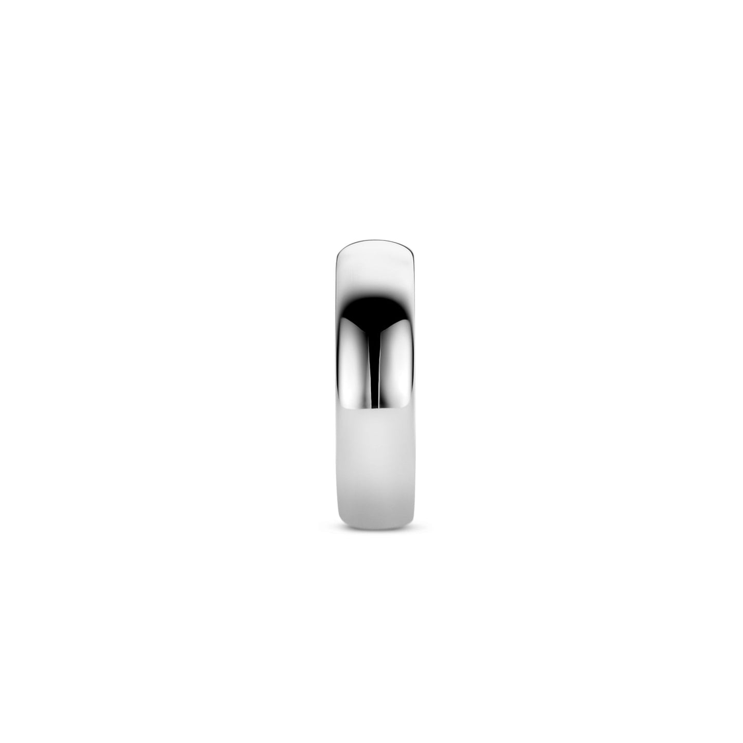 Ladies Silver Court Shaped 7mm Ring 12235SI