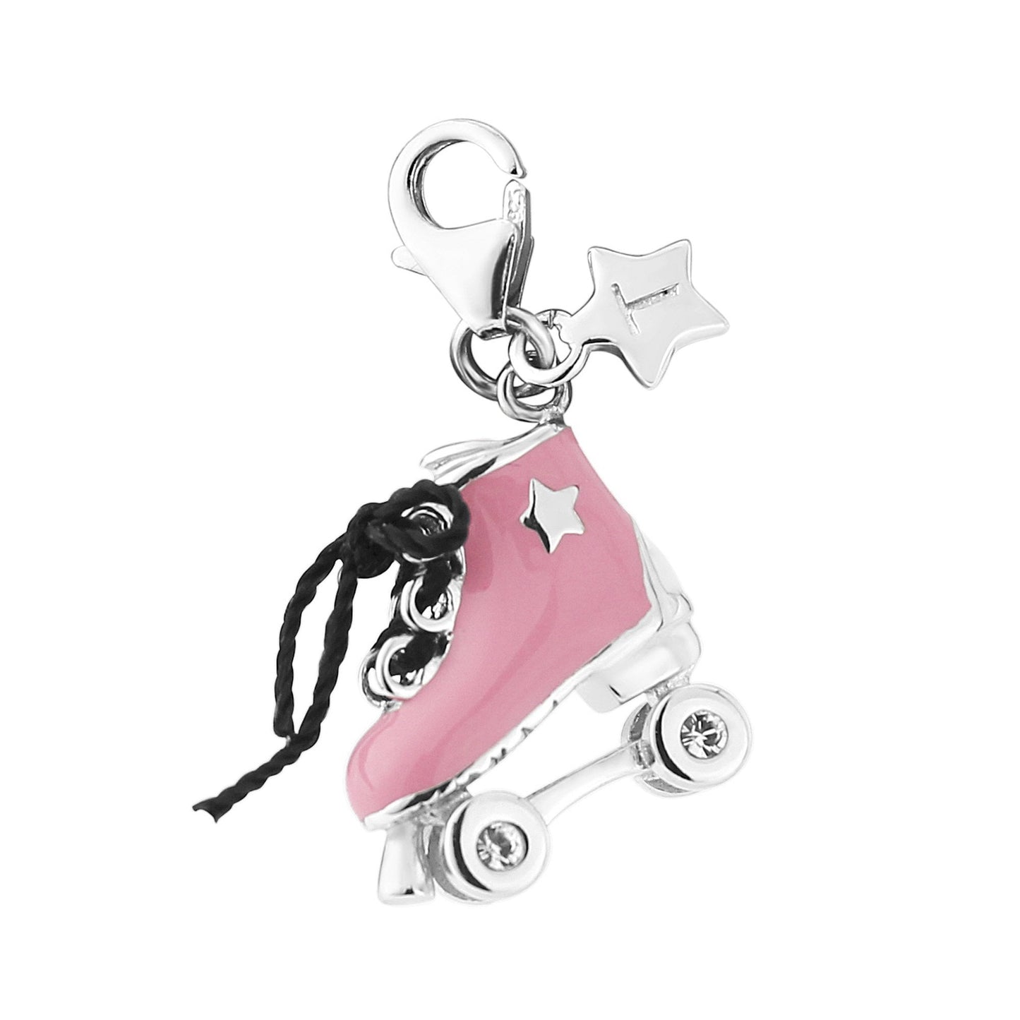 Ladies Sterling Silver Roller Skate Boot Clip-on Charm SCH287