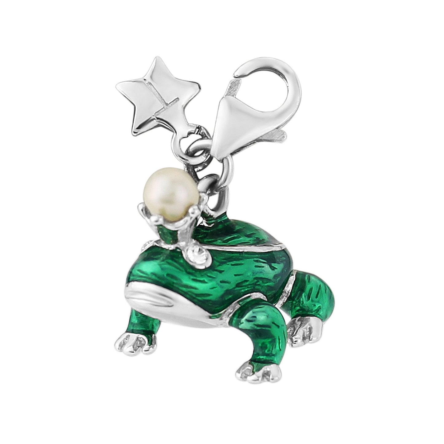 Sterling Silver Ladies Frog Clip-on Charm SCH300