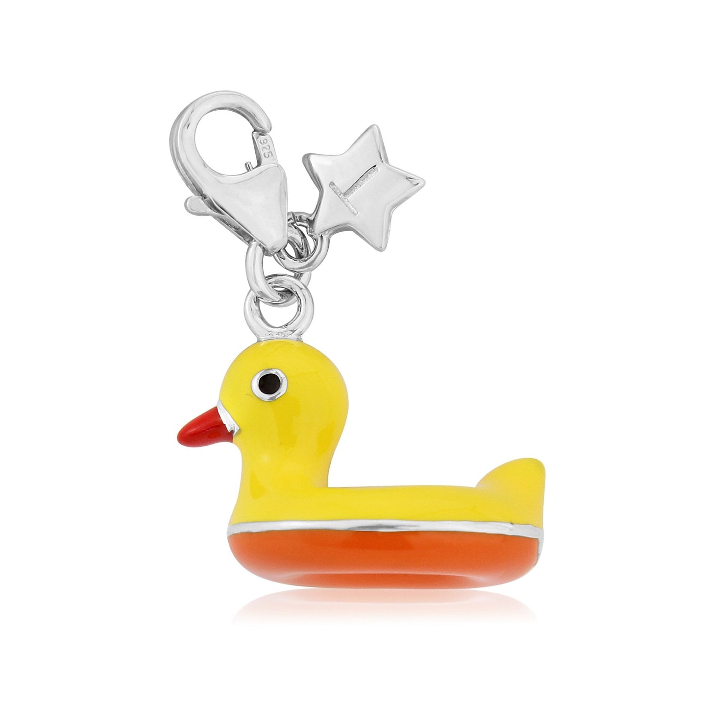 Ladies Sterling Silver Duck Clip-on Charm SCH346