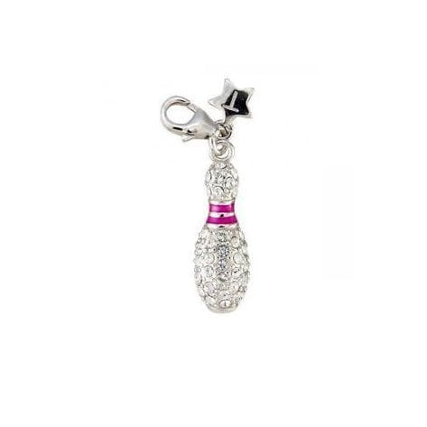 Ladies Sterling Silver Crystal Set Skittle Charm SCH70