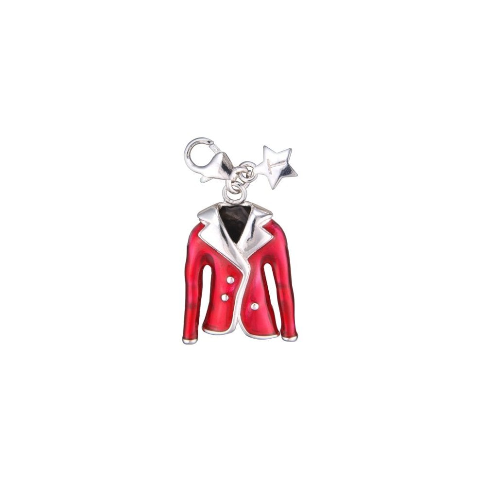 Ladies Sterling Silver Red Jacket Clip-on Charm SCH122