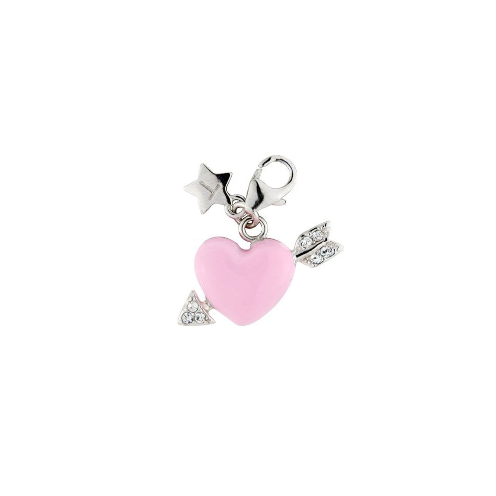 Ladies Sterling Silver Arrow Through Heart Clip-on Charm SCH244