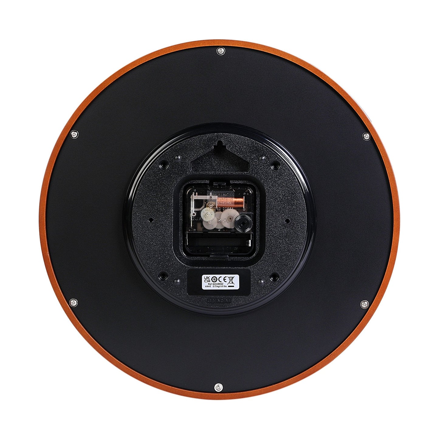 Round Dark Wooden Wall Clock Hindi Numbers QXA866Z