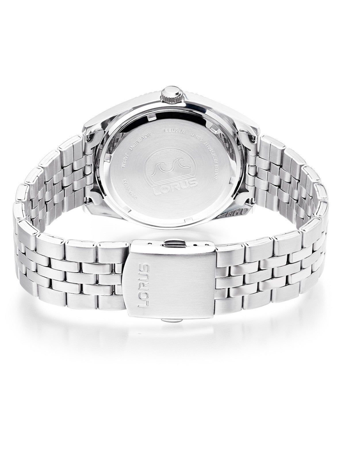 Gents Stainless Steel Everyday Watch on Bracelet with Date RH969QX9 Back