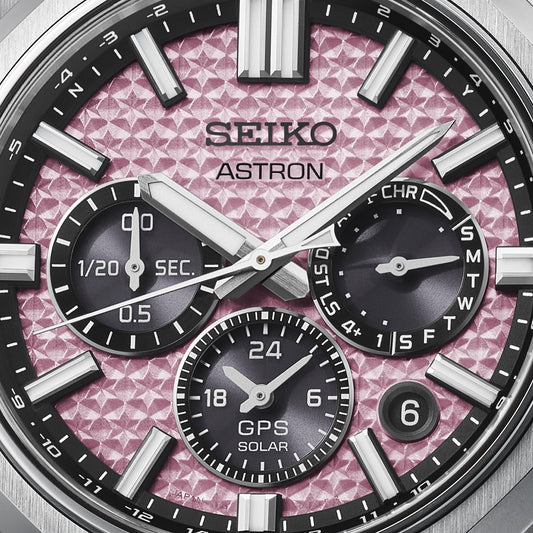 Titanium GPS Solar Limited Edition Watch Crystal Pink HAB006J1