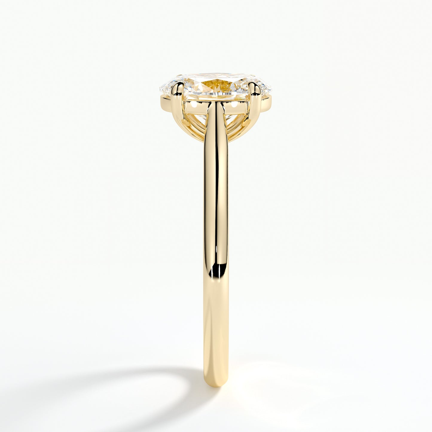Ladies 18ct Yellow Gold Lab Grown 2.01ct Diamond Single Stone Ring
