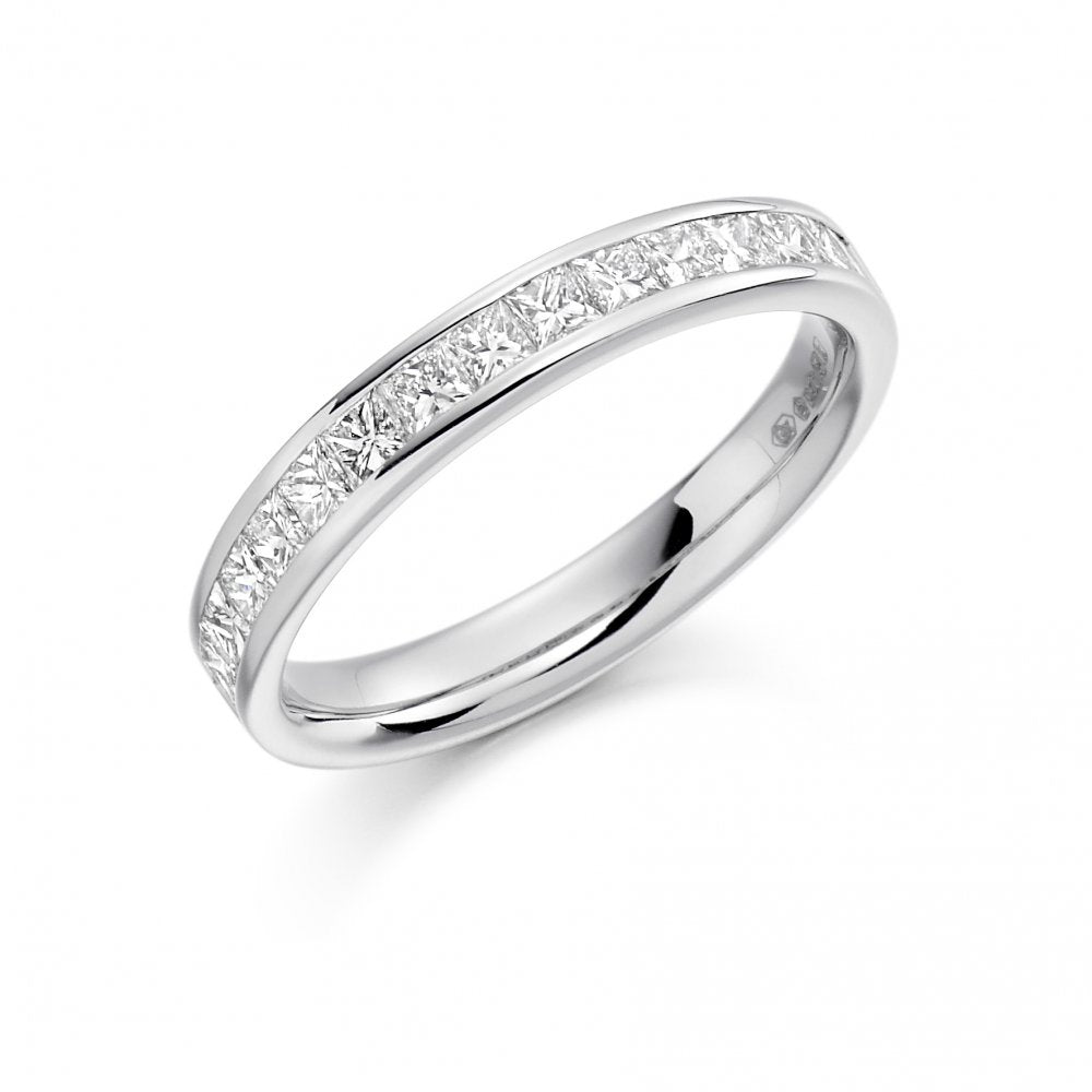 Platinum Channel Set Diamond Wedding Band or Eternity Ring