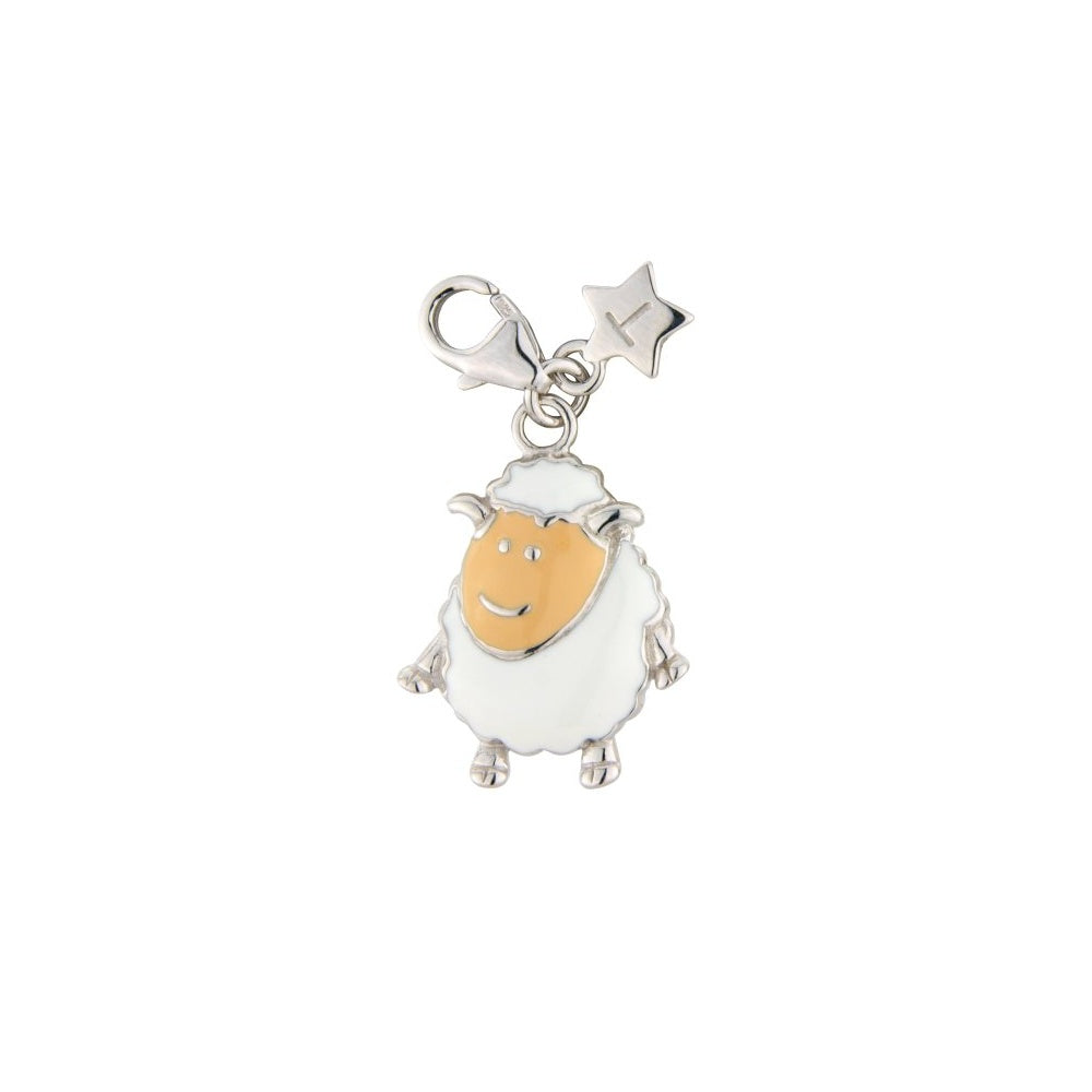 Sterling Silver Enamel Sheep Charm by Tingle London SCH196