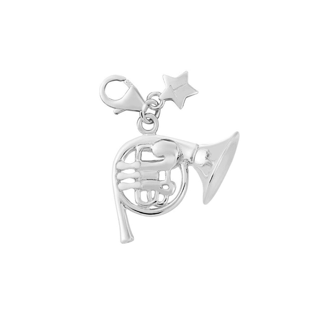 Sterling Silver Musical French Horn Charm SCH277