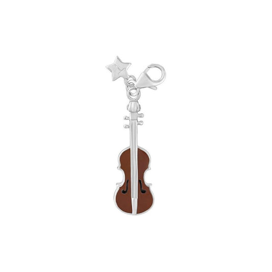 Sterling Silver Ladies Musical Violin Clip-on Charm SCH271