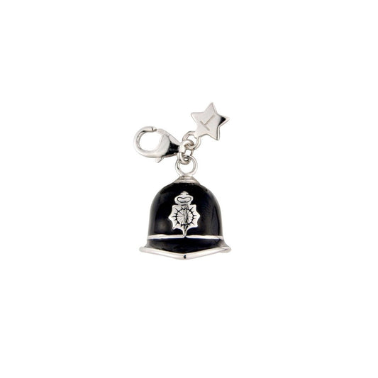 Sterling Silver Policeman's Hat Enamel Charm SCH214