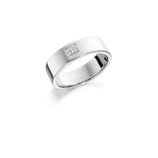 18ct White Gold Diamond Set Wedding Ring