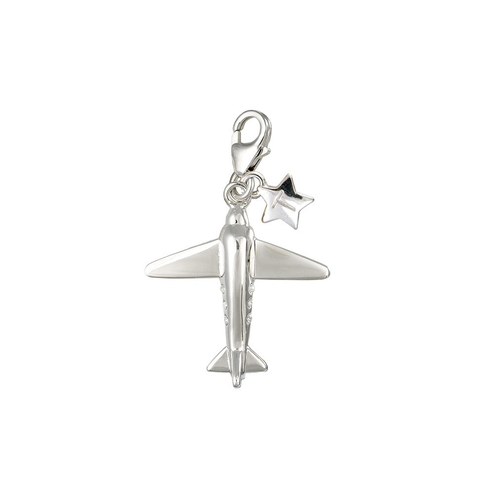 Ladies Sterling Silver Plane Charm SCH1
