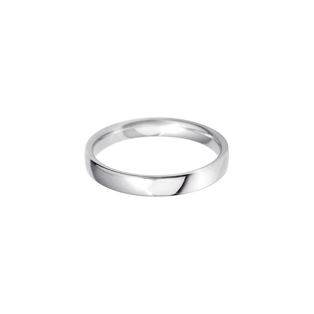 Ladies Platinum Plain Polished Wedding Ring 3mm Wide