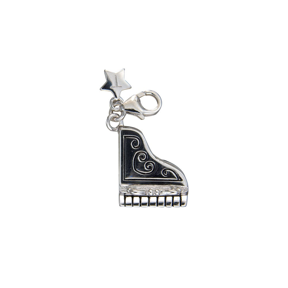 Silver Grand Piano Charm SCH78