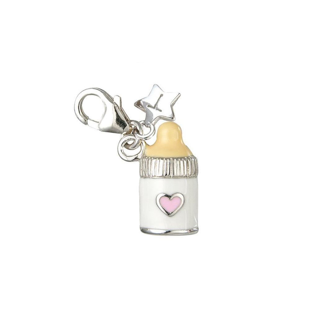 Silver Baby Bottle Charm SCH18