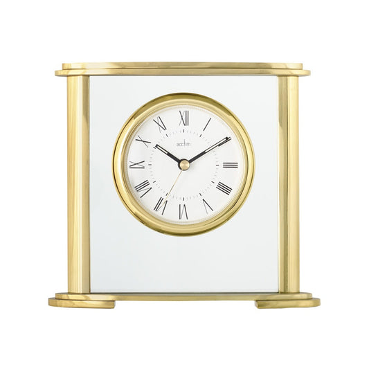 Gold Finish Acctim Quartz Battery Mantlel Clock Colgrove 36338