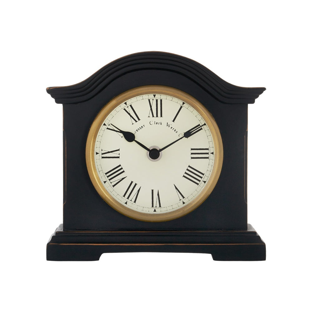 Black Acctim Battery Mantle Clock Falkenburg 33283
