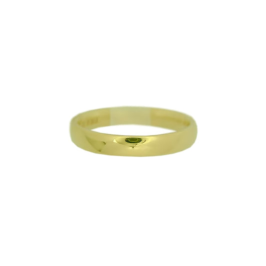 9ct Yellow Gold Ladies 3mm Wide Court Profile Wedding Ring