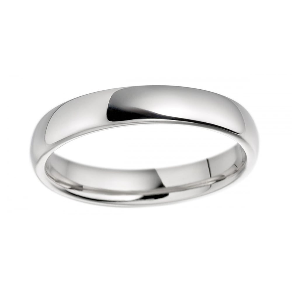 Ladies 18ct White Gold 3mm wide Court Profile Wedding Ring