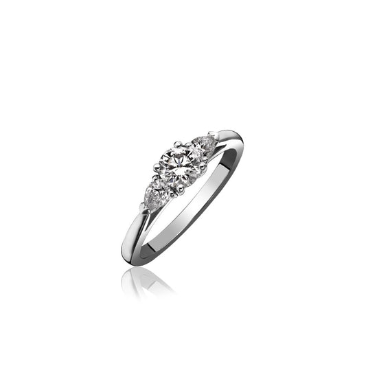 Platinum Claw Set Diamond 0.45ct Engagement Ring