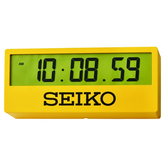 Yellow Seiko Quartz Battery Digital Wall Clock QHL073Y